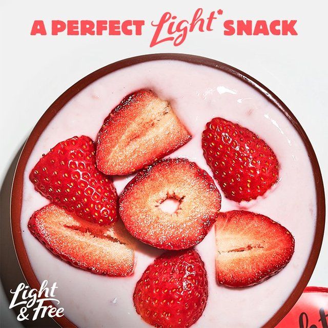 Light & Free Strawberry Greek Style 0% Added Sugar Fat Free Yoghurt   4 x 115g