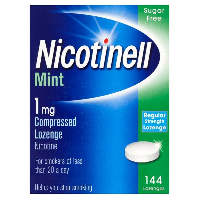 Nicotinell Nicotine Lozenge Stop Smoking Sugar Free Mint 1mg 144 Pack   144 per pack