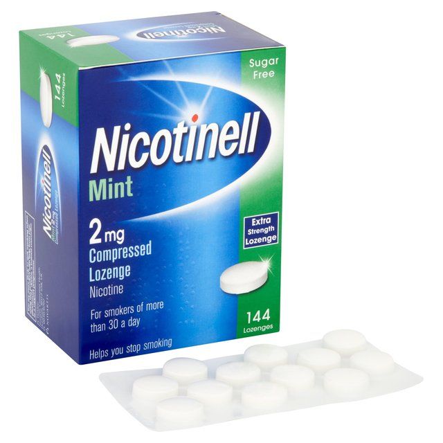 Nicotinell Nicotine Lozenge Stop Smoking Sugar Free Mint 2mg 144 Pack   144 per pack GOODS M&S   