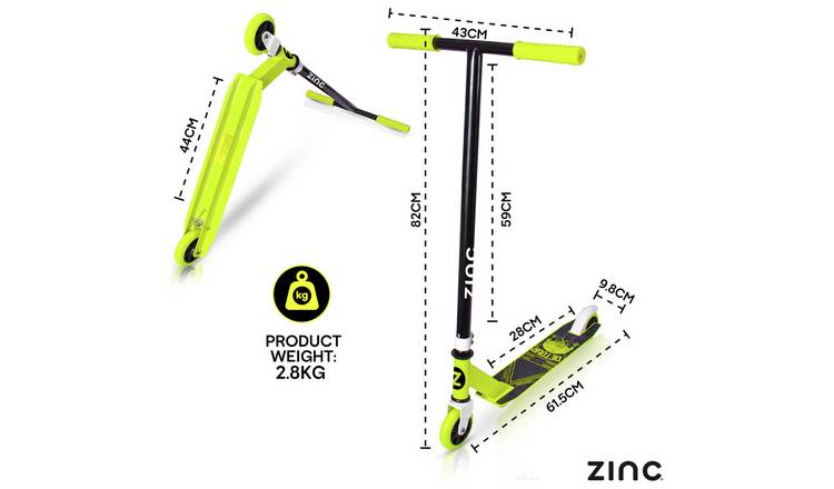 Zinc Detour Kids Stunt Scooter - Yellow