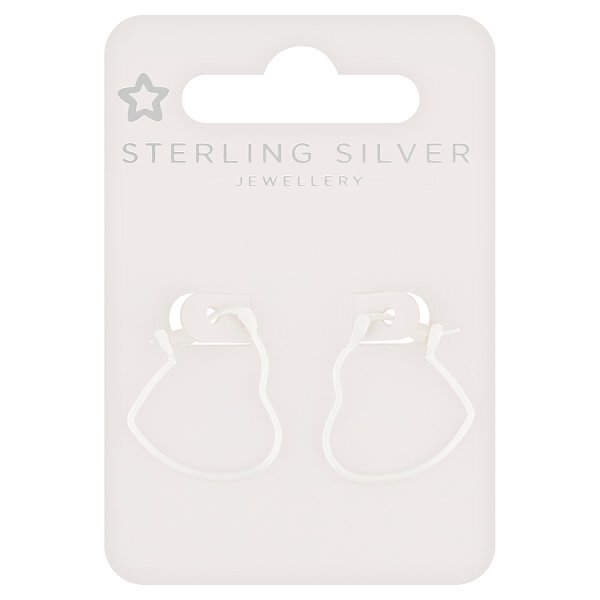 Superdrug Premium Sterling Silver Heart 18MM Hoops GOODS Superdrug   