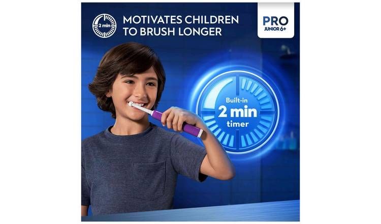 Oral-B Pro Junior Kids Electric Toothbrush - Purple GOODS Argos