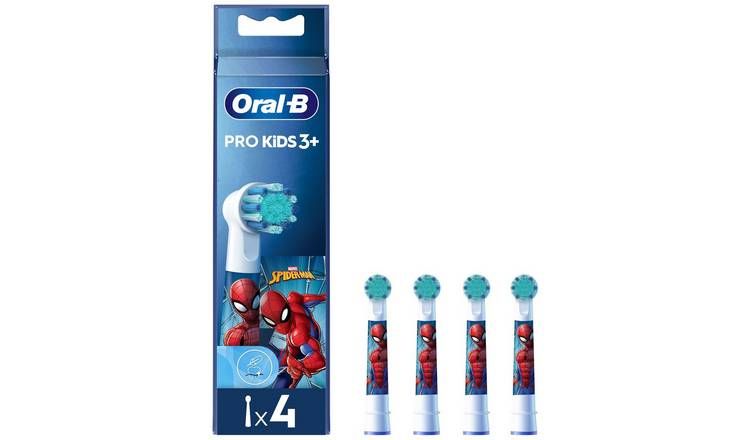 Oral-B Pro Spiderman Kids Electric Toothbrush Heads - 4 Pack GOODS Argos