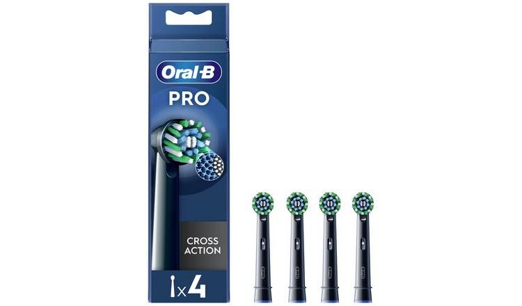 Oral-B Pro Black Electric Toothbrush Heads - 4 Pack GOODS Argos