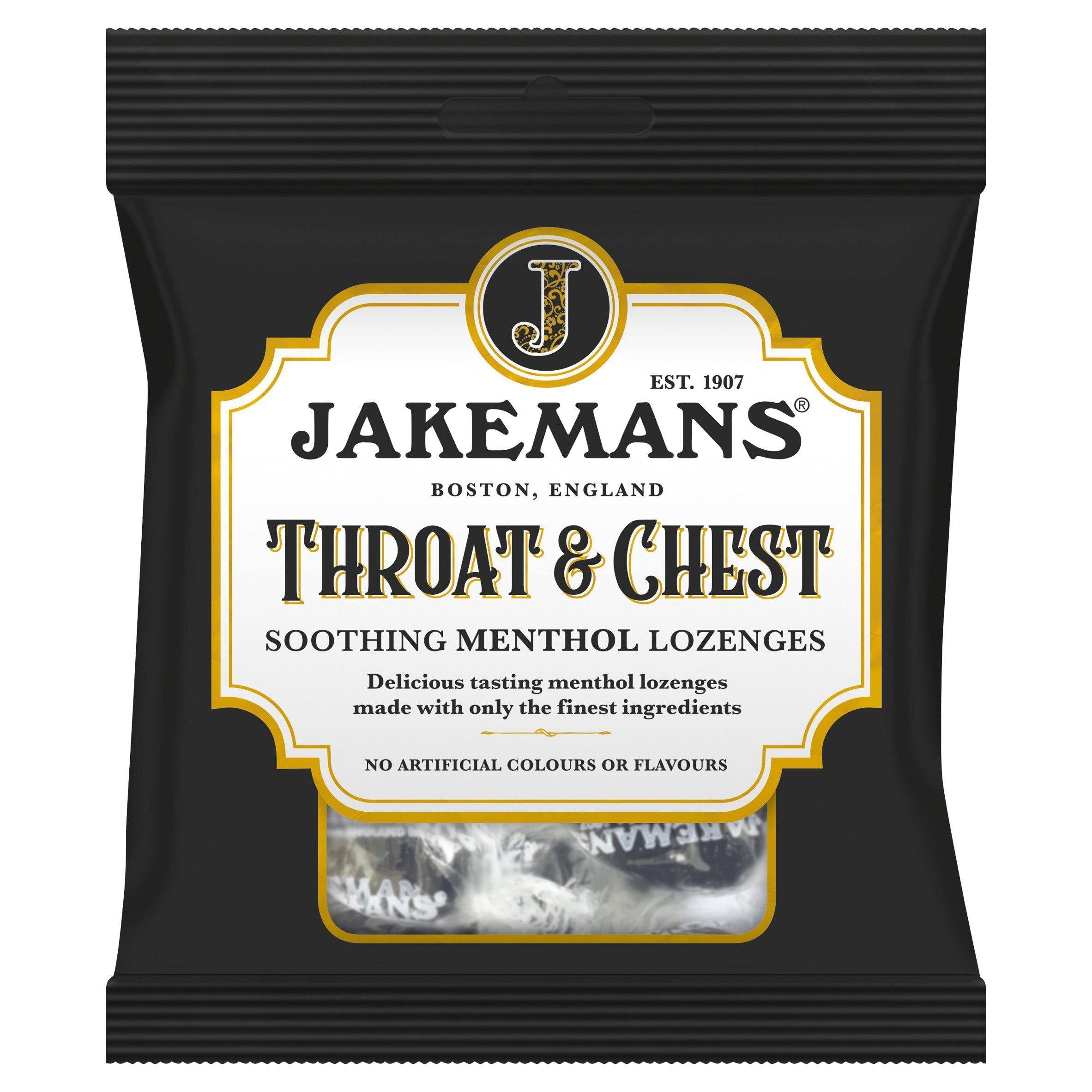 Jakemans Throat &amp; Chest Soothing Menthol Lozenges 73g