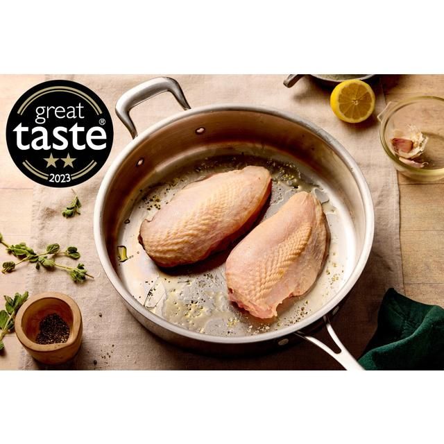 Packington Free Range Skin On Chicken Breasts   Typically: 480g GOODS M&S   