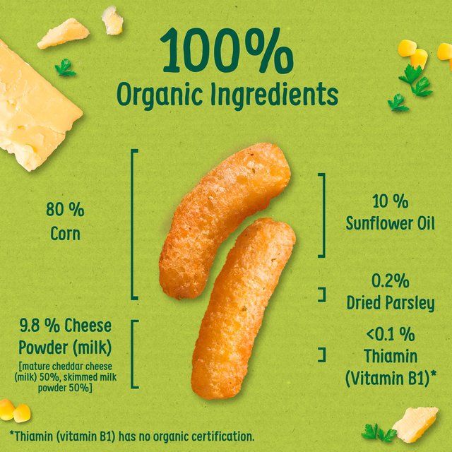 Organix Cheese & Herb Orgnic Puffs 10 mths+ Multipack   4 x 15g