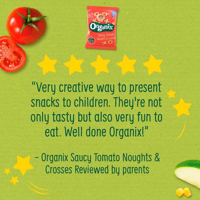 Organix Saucy Tomato Organic Noughts & Crosses 10 mths+ Multipack   4 x 15g GOODS M&S   