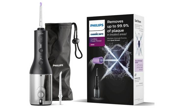 Philips Sonicare Cordless Power Flosser, Black, HX3826/33