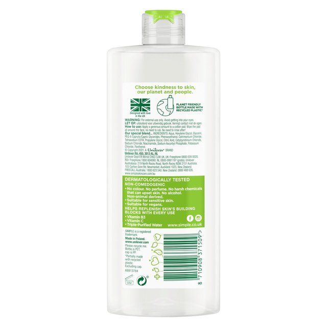 Simple Kind To Skin Micellar Cleansing Water   400ml GOODS M&S   