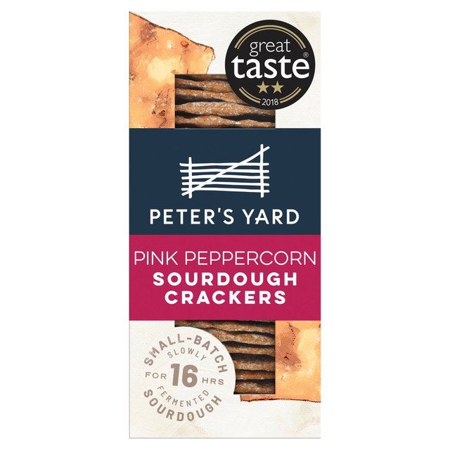 Peter's Yard Pink Peppercorn Sourdough Crackers   90g