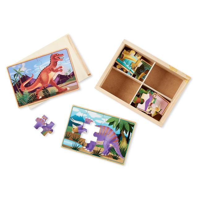 Melissa & Doug Dinosaurs Puzzles in a Box 3yrs+