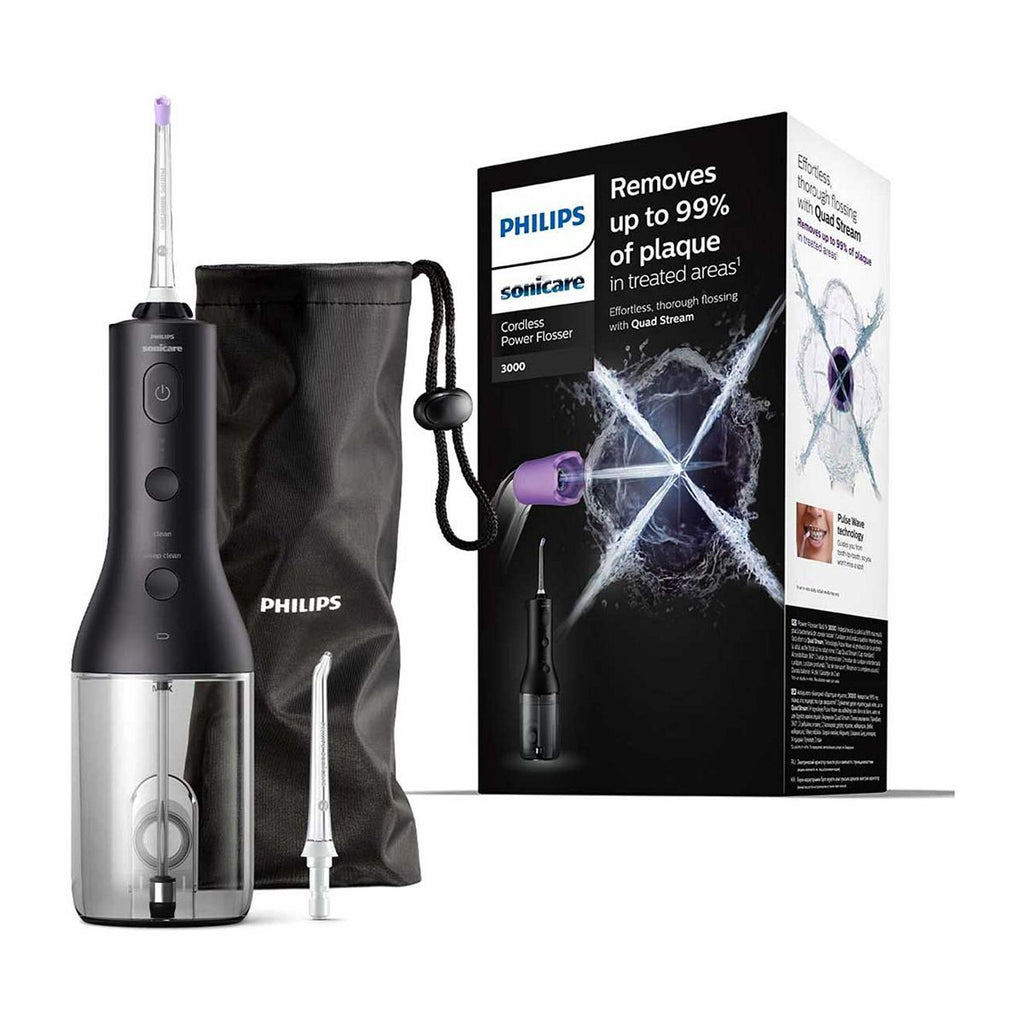 Philips Sonicare Cordless Power Flosser 3000 Oral Irrigator, Black, HX3806/33