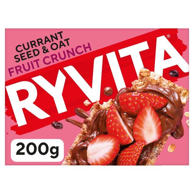 Ryvita Crispbread Fruit Crunch Currant Seed & Oat Crackers   200g