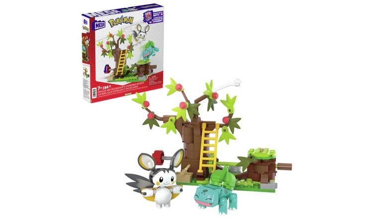 MEGA Pokémon Emolga & Bulbasaur Charming Woods Building Set GOODS Argos