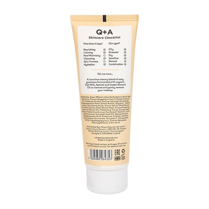 Q+A Oat Milk Cream Cleanser 125ml Cleanser & Toner Holland&Barrett   