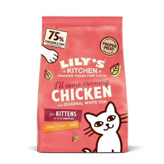 Lily's Kitchen Cat Chicken & White Fish Dry Kitten Food   800g