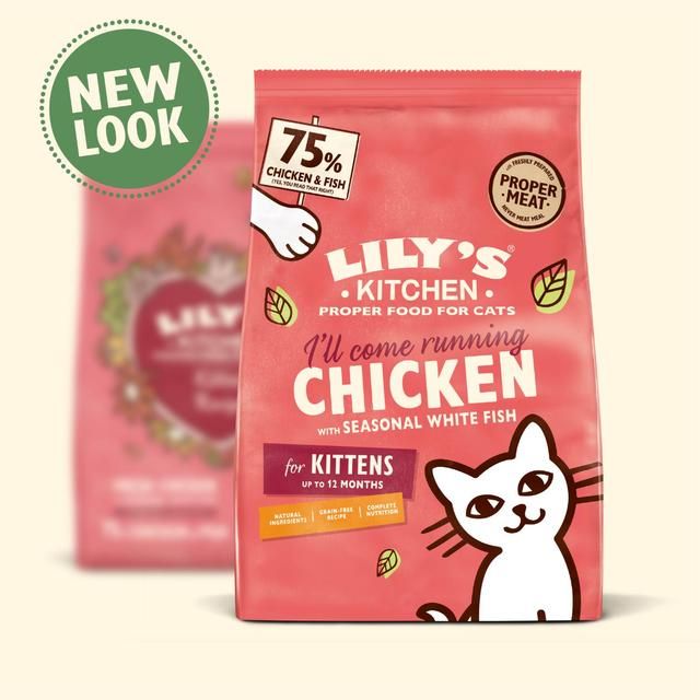 Lily's Kitchen Cat Chicken & White Fish Dry Kitten Food   800g