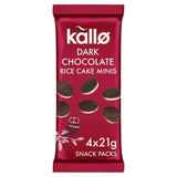 Kallo Belgian Dark Chocolate Mini Rice Cakes Multipack   4 x 21g