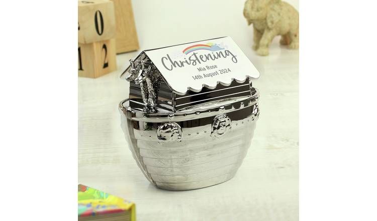 Personalised Message Noah's Ark Money Box