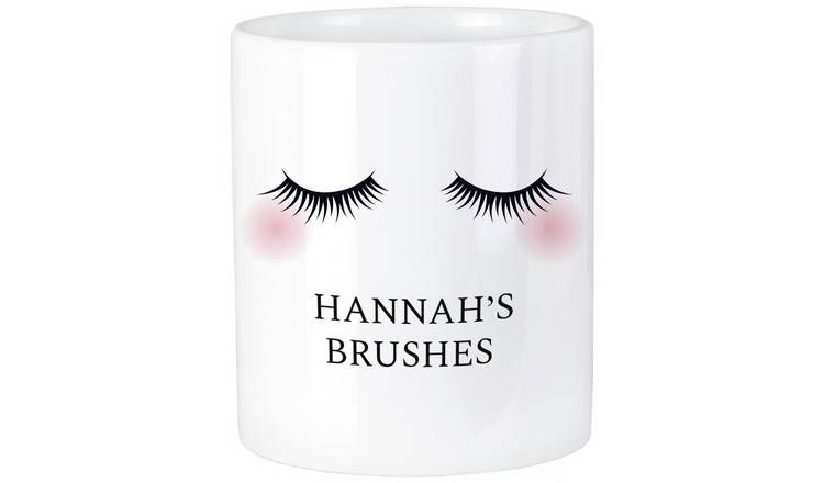 Personalised Message Eyelashes Print Ceramic Storage Pot GOODS Argos