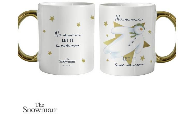 Personalised Message Let It Snow Gold Handed Mug GOODS Argos