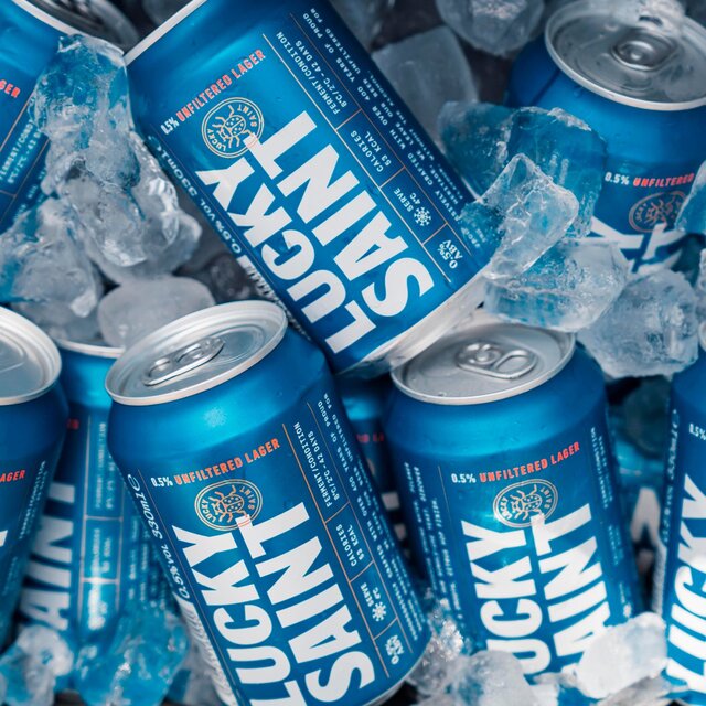 Lucky Saint Lager Alcohol Free 0.5%   4 x 330ml - McGrocer