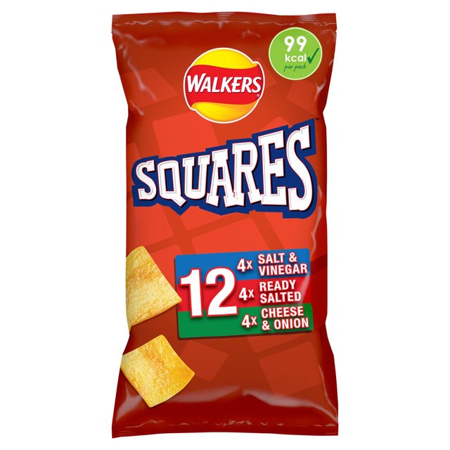 Walkers Squares Variety Multipack Snacks   12 per pack GOODS M&S   