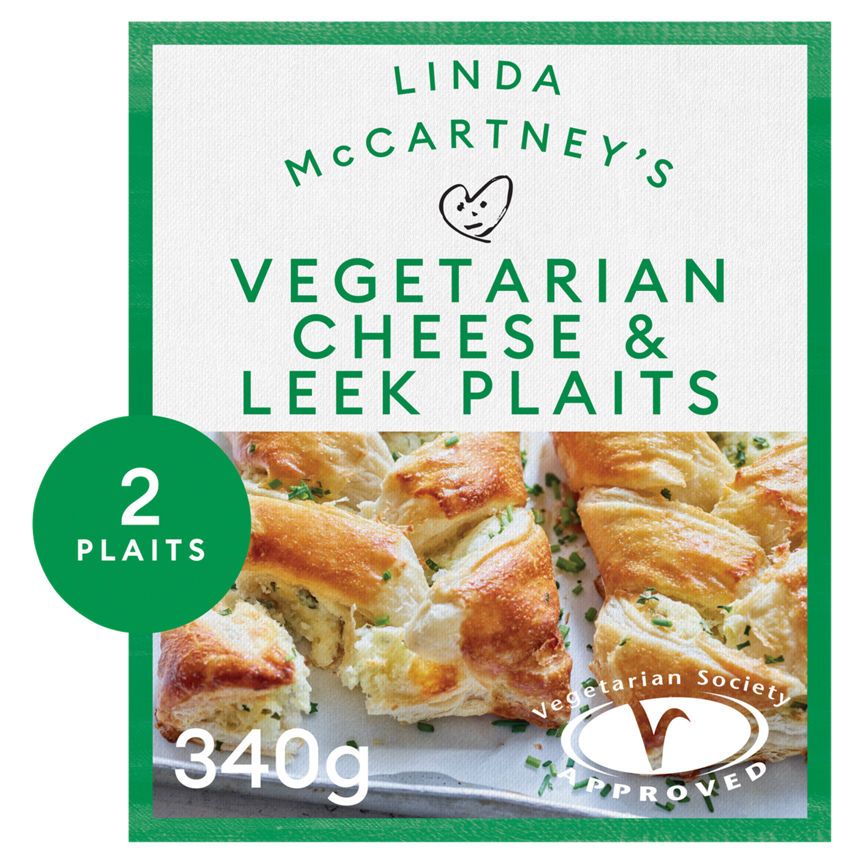 Linda McCartney's 2 Vegetarian Cheese & Leek Plaits 340g GOODS ASDA   