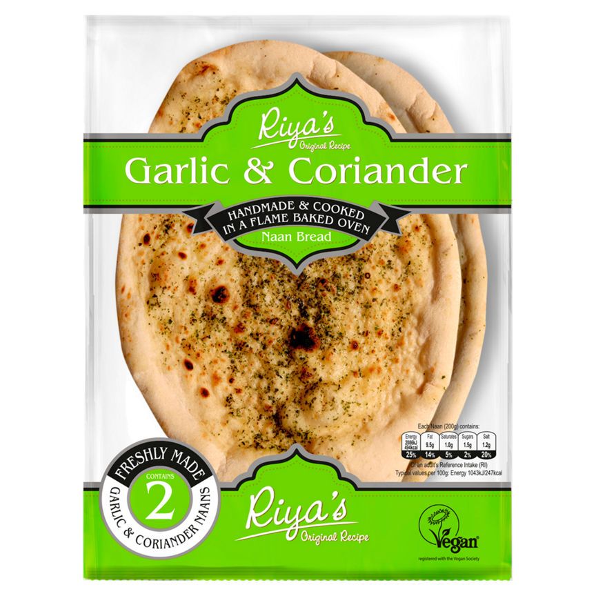 Riya's Original Recipe Garlic & Coriander Naan Bread