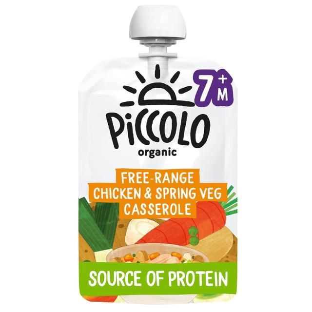 Piccolo Organic Spring Vegetables & Chicken Casserole Pouch 7 mths+   130g