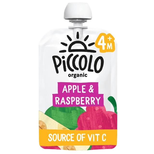 Piccolo Apple & Raspberry Organic Pouch 6 mths+   100g GOODS M&S   