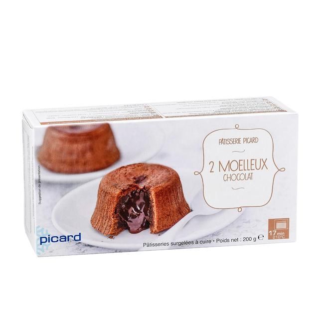 Picard 2 Chocolate Melt in the Middle Puddings 200g   2 x 100g