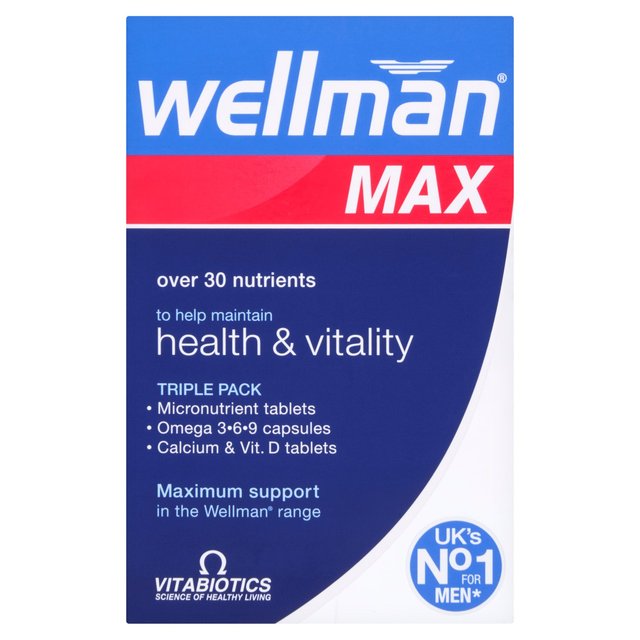 Vitabiotics Wellman Max Health & Vitality Tablets    84 per pack