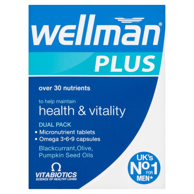 Vitabiotics Wellman Plus Health & Vitality Tablets Dual Pack   56 per pack