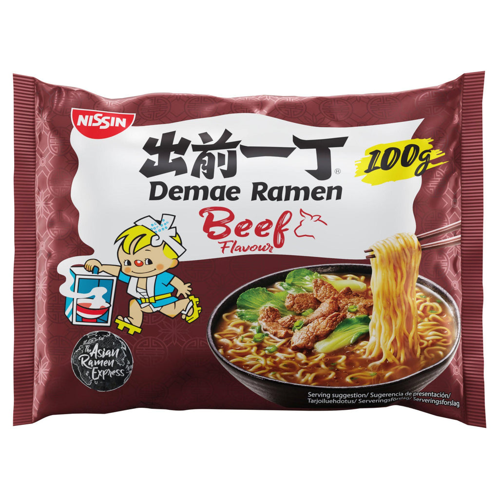 Nissin Demae Ramen Japanese Noodlesoup Beef Flavour 100g