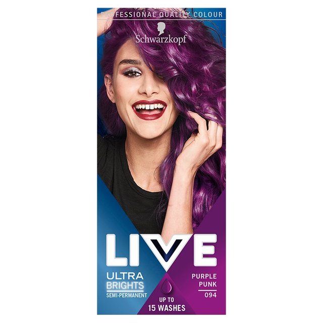 Schwarzkopf Live Purple Punk 94 Ultra Brights Semi-Perm Hair Dye GOODS M&S   