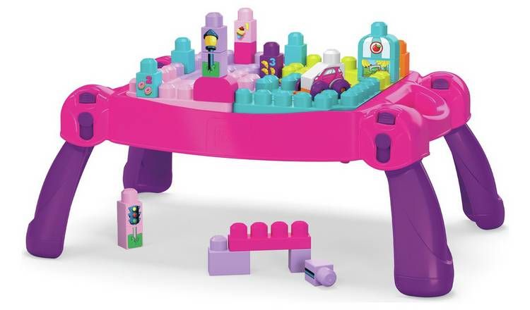 Mega Bloks Build n Learn Table – Pink