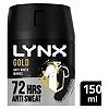 Lynx Men Gold Antiperspirant Deodorant Aerosol 150ml GOODS Boots   