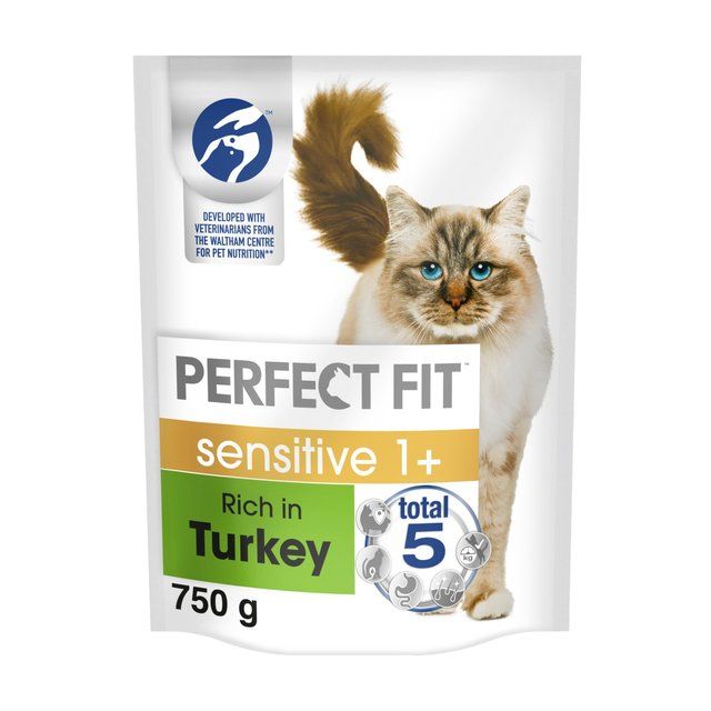 Perfect Fit Advanced Nutrition Sensitive Complete Dry Cat Food Turkey    750g