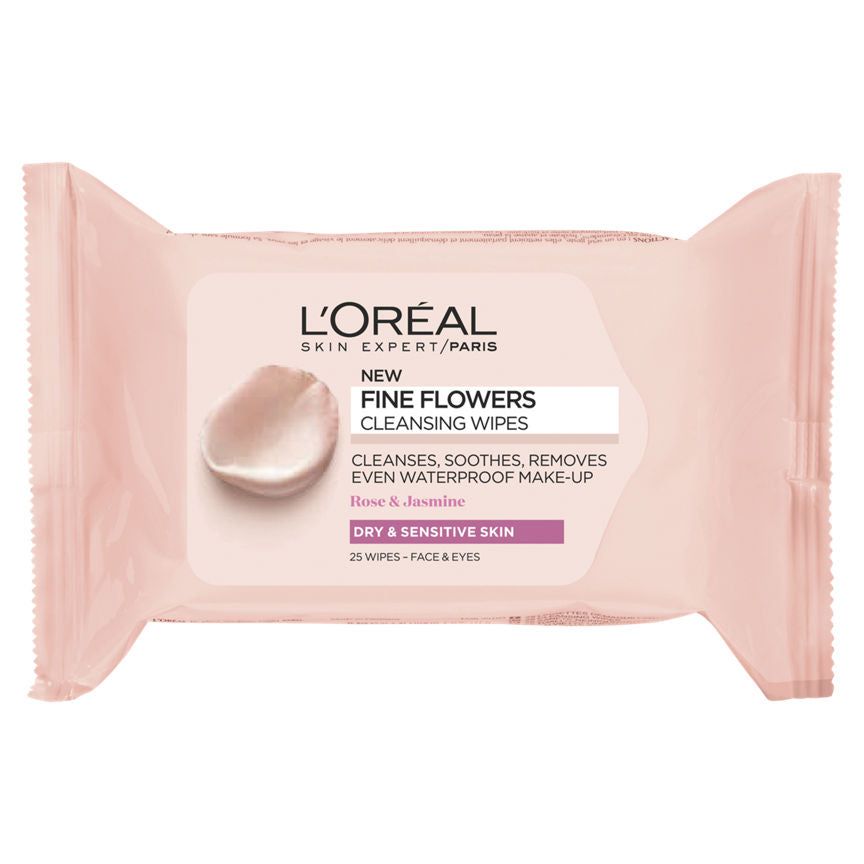 L'Oreal Paris Fine Flowers Cleansing Wipes-Dry and Sensitive Skin