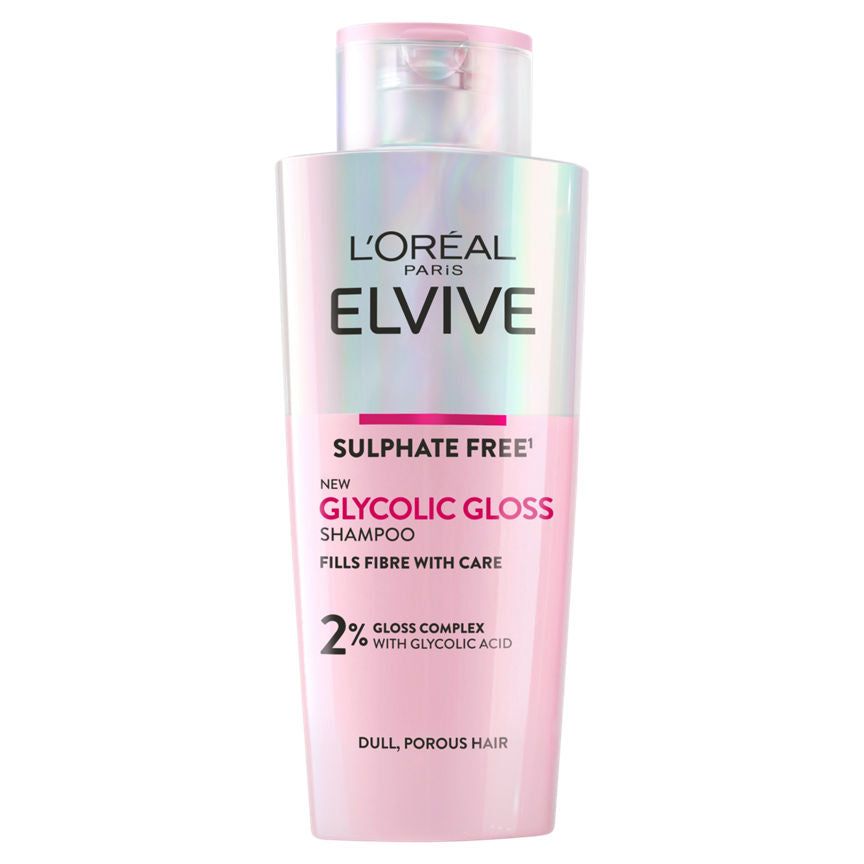 L'Oreal Elvive Glycolic Gloss Sulphate Free Shampoo for Dull Hair 200ml