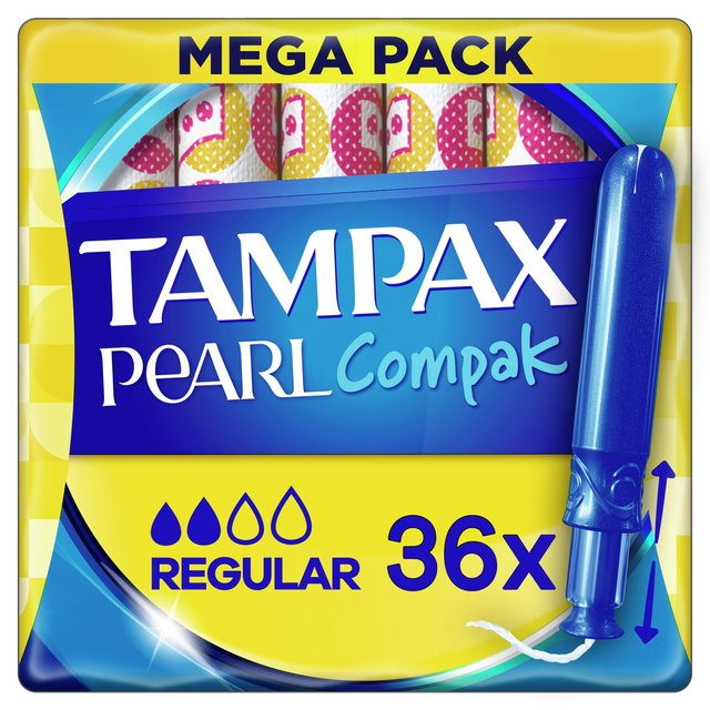 Tampax Pearl Compak Regular Tampons   36 per pack