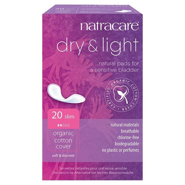 Natracare Organic Cotton Dry & Light Incontinence pads Slim   20 per pack GOODS M&S   