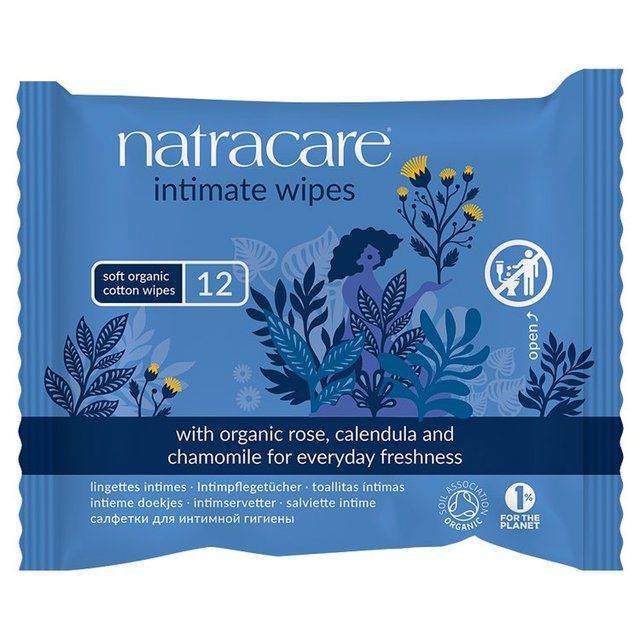 Natracare Organic Intimate Wipes   12 per pack