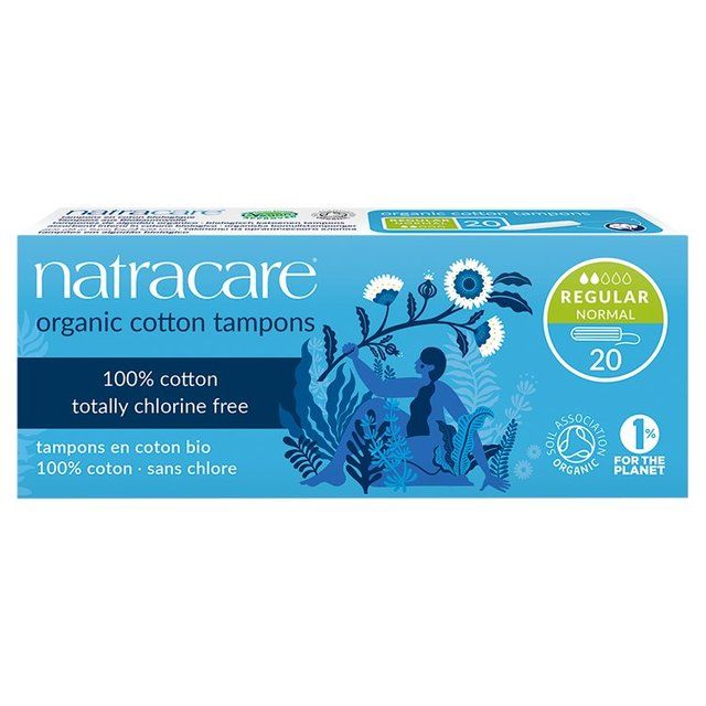 Natracare Organic Non-Applicator Tampons Regular   20 per pack