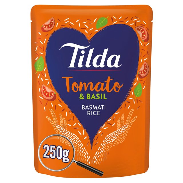 Tilda Microwave Tomato & Basil Basmati Rice   250g GOODS M&S   