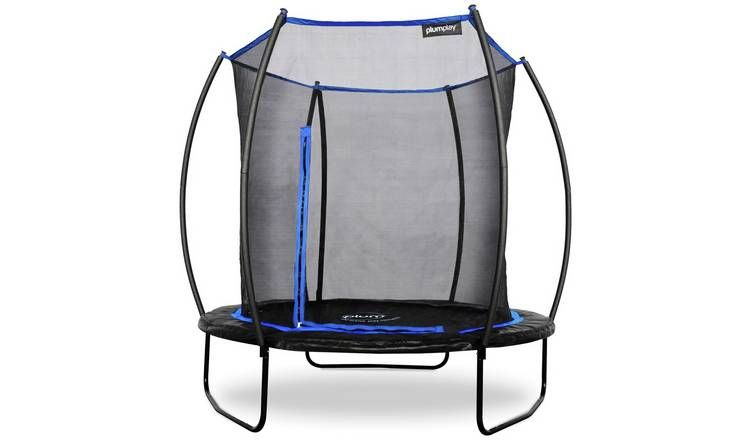 Plum 8ft Deluxe Springsafe Outdoor Trampoline with Enclosure