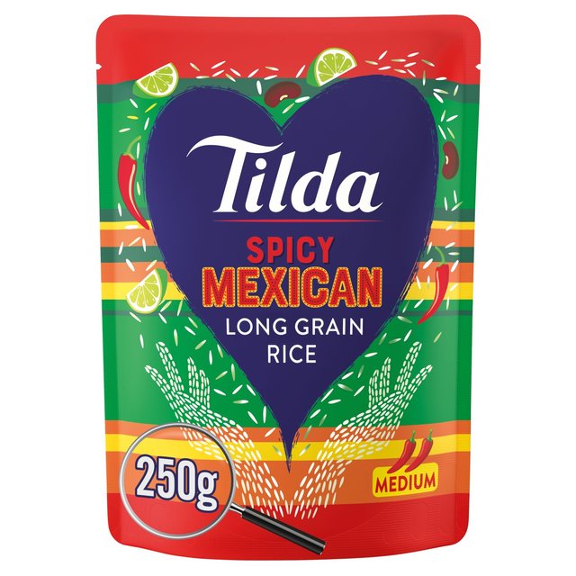 Tilda Microwave Spicy Mexican Long Grain Rice   250g GOODS M&S   