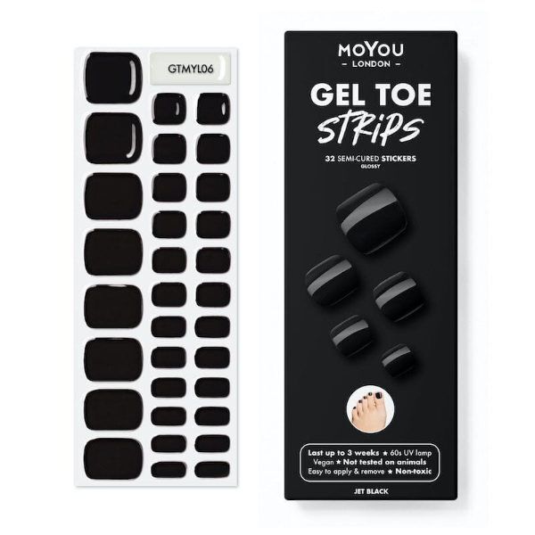 MoYou-London Gel Toes Strip- Jet Black GOODS Superdrug   